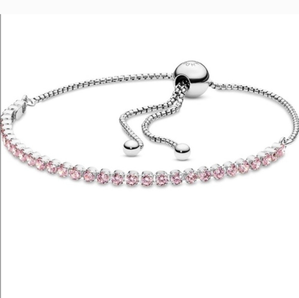 Pandora Sparkling Sterling CZ Slider Tennis Bracelet